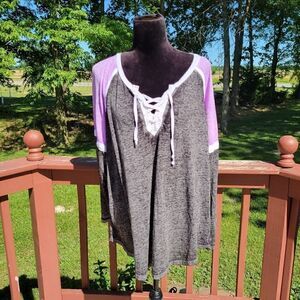 Bobbie Brooks Ladies Long Sleeve Pullover Blouse Top, 2XL